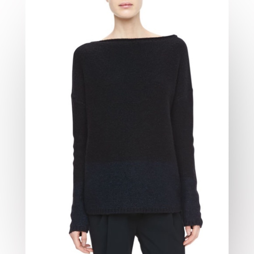 Vince Wool Bateau-Neck Knit Sweater
